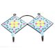 Turquoise Yellow Floral Tiles Hooks