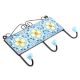 Turquoise And White Tiny Flower Tiles Hooks