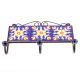Navy Blue And Yellow Flower Ceramic Tiles Hooks Online