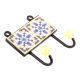 Yellow And Turquoise Tiny Flower Ceramic Tiles Hooks Online