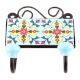 Turquoise And Red Tiny Flowrer Ceramic Tiles Hooks