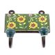 Forest Green Yellow Floral Ceramic Tiles Hook