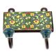 Forest Green Floral Ceramic Tiles Hooks