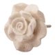 Cream And Pink Big Rose Crackle Ceramic Cupboard Knobs