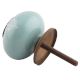 Sea Green Leaf Floral Ceramic Drawer Knobs