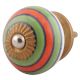 Pea Green Striped Ceramic Dresser Knobs Online