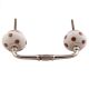 Brown Dotted Ceramic Floral Bridge Handles