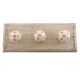 Mustard Dotted Ceramic Floral Wooden Hooks