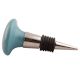 Sea Green Striped Ceramic Wine Stopper