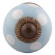 Turquoise Polka Dot Small Ceramic Dresser Knobs 