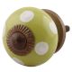 Pea Green Dotted Small Ceramic Drawer Knobs