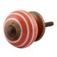 Orange Striped Small Ceramic Dresseer Knobs