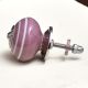 Purple Striped Small Ceramic Knobs