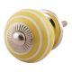 Yellow Striped Small Ceramic Cabinet Knobs Online