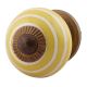 Yellow Striped Small Ceramic Cabinet Knobs Online