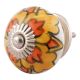 Mustard Ceramic Flower Drawer Knobs