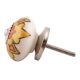 Mustard Ceramic Flower Drawer Knobs