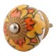 Mustard Ceramic Flower Drawer Knobs