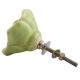 Pea Green Rose Ceramic Flower Cabinet Knob