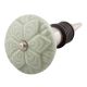 Sage Green Ceramic Flower Wine Stopper