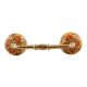 Mustard Ceramic Flower Bridge Handles