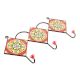 Red And Turquoise Tiny Flower Tiles Hooks
