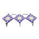 Navy Blue And Yellow Ceramic Floral Tiles Hooks