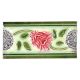 Ceramic Embossed Red and voilet Color Flowers Tile Art