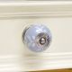 Grey Leaf Ceramic Floral Drawer Knobs