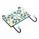 Turquoise And Yellow Tiny Flower Ceramic Tiles Hooks
