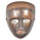 Vintage Heavy Brass Face Mask Wall Art