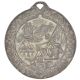 Engraved Brass Village Scene Pendent