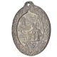 Engraved Brass Village Scene Pendent