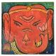 Ganesha Face Painted Ceramic Tile