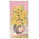 Handpainted Vase Yellow Flowers Ceramic Tile 