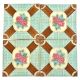 Roses And Border Backsplash Ceramic Wall Tile Set of 4