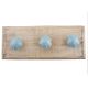 Turquoise Flower Ceramic Wooden Hooks 