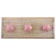 Pink Flower Ceramic Wooden Hooks Online