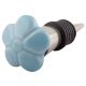 Turquoise Ceramic Flower Wine Stopper