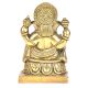 Brass 4 Hand Ganesha Sitting On a Raised Platform