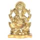 Brass Ganesha Sitting On A Chowki