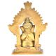 Brass Ganpati With Kirtimukha Top And Prabhavali