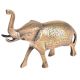 Vintage Brass Elephant Figurine With Raised Trunk