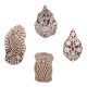 Set of 4 Piece New Mix Wooden Printing Block