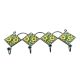 Forest Green Ceramic Floral Tiles Hooks