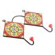 Red Ceramic Floral Tiles Hooks