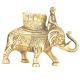 Vintage Brass Elephant Candle Holder 