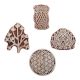 Set of 4 Piece New Mix Wooden Printing Block