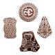 Set of 4 Piece New Mix Wooden Printing Block