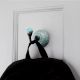 Sea Green Etched Pattern Ceramic Wall Hook Online